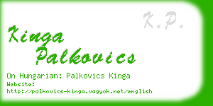 kinga palkovics business card